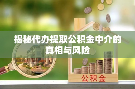 阳城揭秘代办提取公积金中介的真相与风险